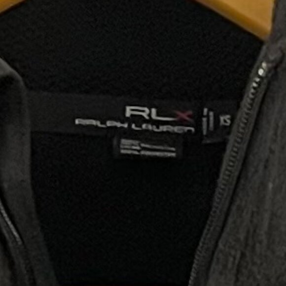 RLX Ralph Lauren Men's Long Sleeve Fleece Jacket In Black Size XS - Picture 4 of 5